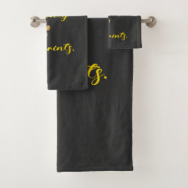 Nimm nur Erinnerungen, verlass nur Fußspuren. Badhandtuch Set