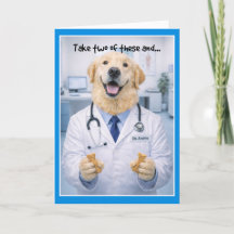 Nimm zwei Hundeknochen Werde-wieder-gesund-Karte D