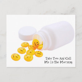 Nimm zwei und ruf mich morgens an postkarte
