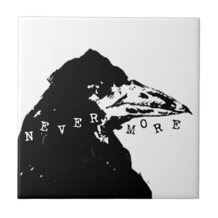 Nimmermehr-Rabe von Edgar Allan Poe Fliese