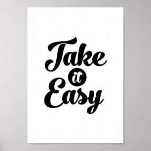 Nimm's leicht – Retro-Lettering-Kunst Poster
