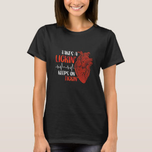 Nimmt eine Lickin'Post Bypass Open Heart Operation T-Shirt