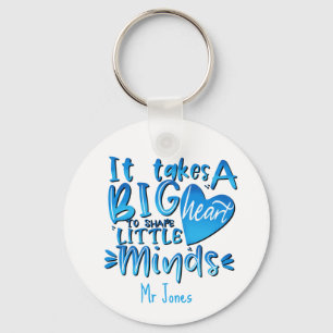 Nimmt einen großen Herzen roten Apfellehrer Notizb Schlüsselanhänger