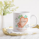 Nimmt einen großen Zitat Doodle Orange Personalisi Kaffeetasse<br><div class="desc">Personalisierter Schlamm für Ihren Lieblings-Lehrer! Dieses niedliche Aquarelldesign hat ein großes Herz mit doodle Pop Art Blume in den Farbtönen verbrannt Orange, Grün und Mandarine. Der Lehrer zitiert: "Es braucht ein großes Herz, um die Kleinen zu formen" und man kann den Namen des Lehrers in eleganter handgeschriebener Schriftzeichen-Typografie hinzufügen. Bitte...</div>
