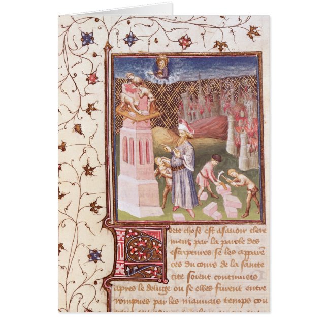 Nimrod, der das Gebäude des Turms von (Vorne)