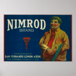 Nimrod Lemon LabelSan Fernando, CA Poster