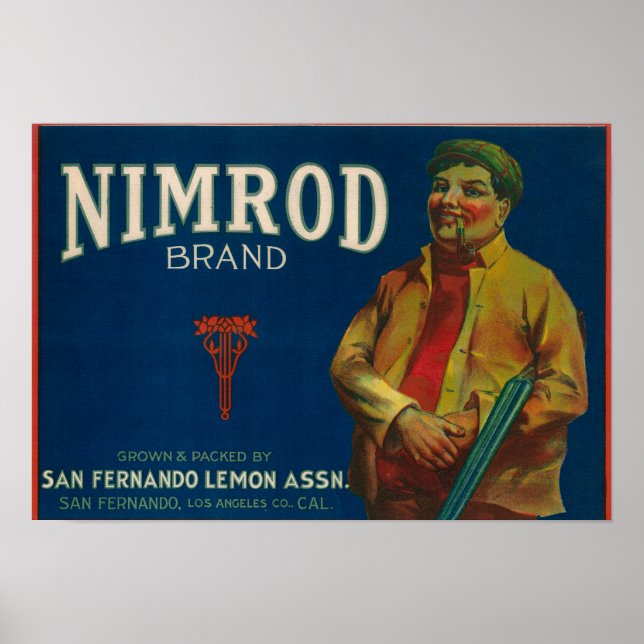 Nimrod Lemon LabelSan Fernando, CA Poster (Vorne)