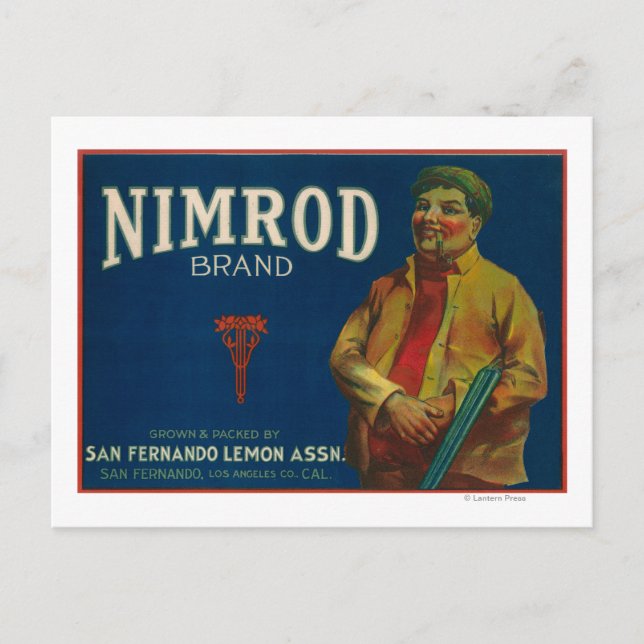 Nimrod Lemon LabelSan Fernando, CA Postkarte (Vorderseite)