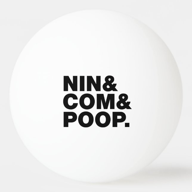 NIN & COM & KACK. TISCHTENNISBALL (Vorderseite)