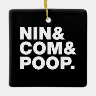 NIN & COM & KACK. TISCHTENNISBALL KERAMIKORNAMENT