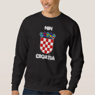 Nin, Kroatien mit Wappen Sweatshirt