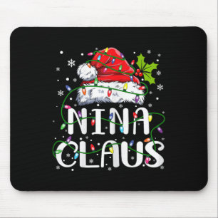 Nina Claus Weihnachts-Weihnachtsmannmütze Matching Mousepad