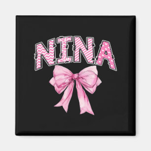 Nina Geburtstagsmädchen passendes Coquette nk-Band Magnet