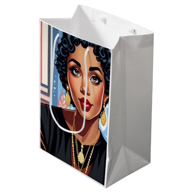 Nina-Geschenktasche Mittlere Geschenktüte (Vorderseite Schrägansicht)