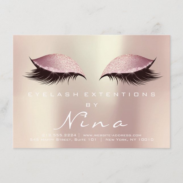 Nina Lashes Aftercare Instruction Pink (Vorderseite)