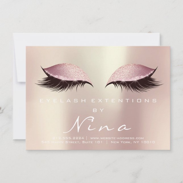 Nina Lashes Aftercare Instruction Pink (Vorderseite)