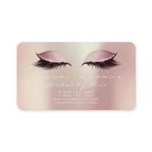 Nina Loyalty Card 6 Beauty Lashes Rose Pink Gold