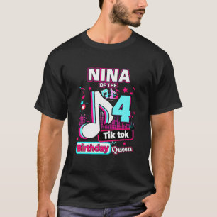Nina Musical Birthday Queen 4 Jahre alt T-Shirt