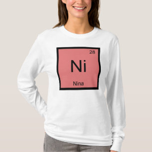 Nina Name Chemie Element Periodensystem T-Shirt