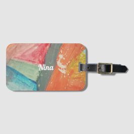 Nina Personalisierte Sonnenuntergangs-Abstrakte Ku Gepäckanhänger