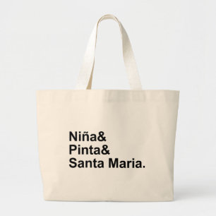 Nina Pinta Santa Maria   Schiff von Christoph Kolu Jumbo Stoffbeutel