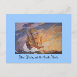 Nina, Pinta und die Santa Maria Postkarte
