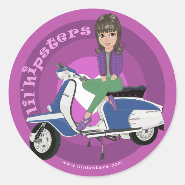 Nina Runder Aufkleber (Vorderseite)