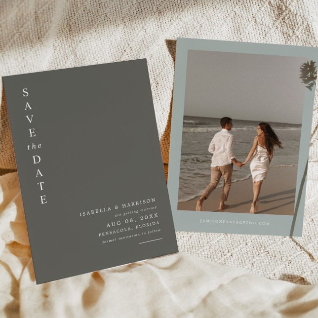 NINA Sage Green Moderne Minimalistisch Save the Da Einladung (Von Creator hochgeladen)