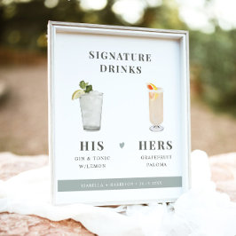 NINA Sage Green Signature Drink seine und ihre Unt Poster