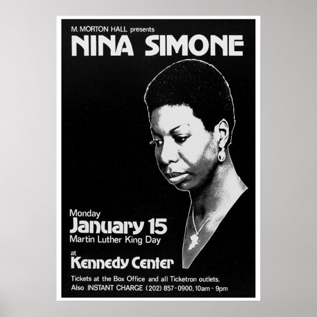 Nina Simone Jazz Live Concert Poster (Vorne)