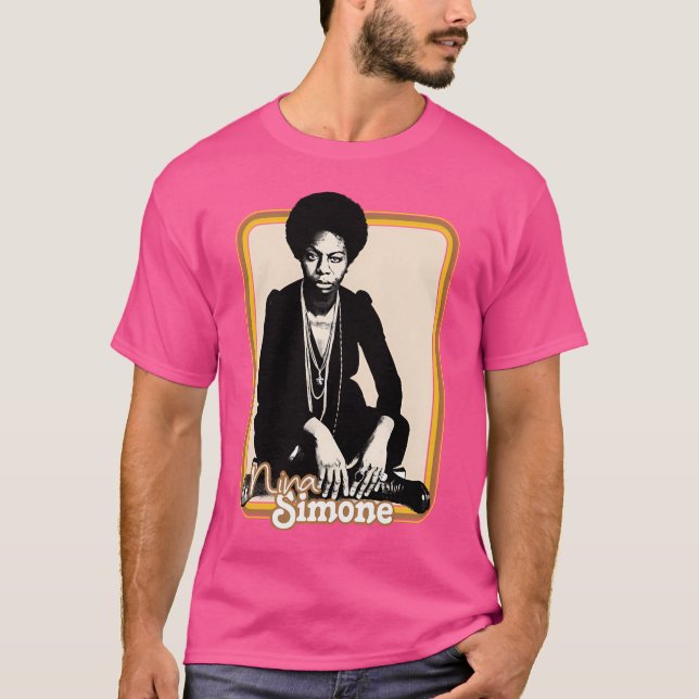 Nina Simone Original Retro Fan Kunst T-Shirt (Vorderseite)