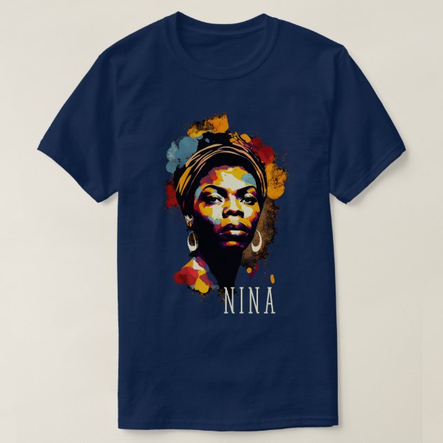 Nina Simone Splash T-Shirt (Design vorne)