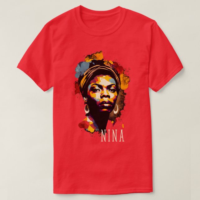 Nina Simone Splash T-Shirt (Design vorne)