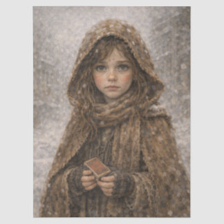 niña y caja de cerillas seidenpapier