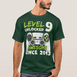 Nine 9yr BDay Son Boy Funny Gamer 9th 9 Years Old T-Shirt