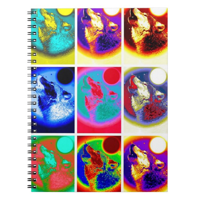 Nine Howling Wolf Portraits-Notebook Notizblock (Vorderseite)