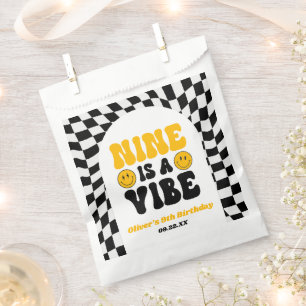 Nine Is A Vibe Retro Neunter 9. Geburtstagsparty Geschenktütchen