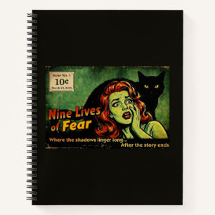 Nine Lives of Fear – Ausgabe Nr. 1 Retro-Horror-No Notizbuch