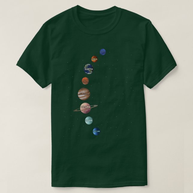 Nine Planets Science Outer Space Science Fan Premi T-Shirt (Design vorne)