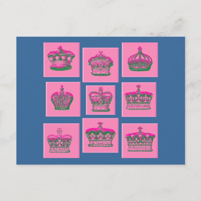 Nine Royal Crowns Tshirts, Geschenke Postkarte (Vorderseite)
