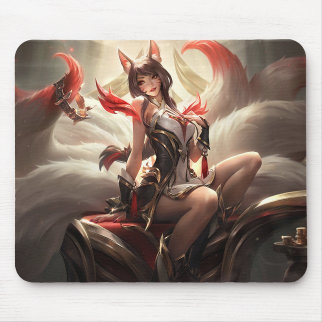 Nine Schwanz Fox Mousepad | Benutzerdefinierbares  (Vorne)