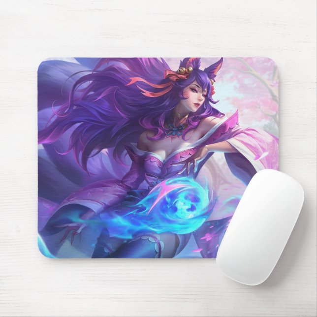 Nine Schwanz Fox Mousepad | Benutzerdefinierbares  (Mit Mouse)
