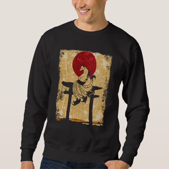 Nine Tailed Fox Japanese Retro  1 Sweatshirt (Vorderseite)