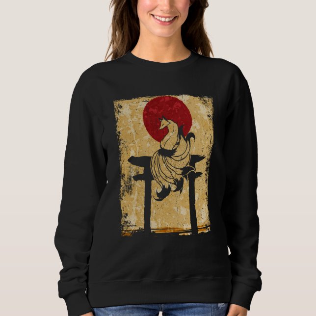 Nine Tailed Fox Japanese Retro  1 Sweatshirt (Vorderseite)