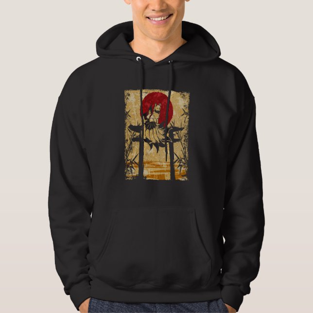 Nine Tailed Fox Japanese Retro  8 Hoodie (Vorderseite)