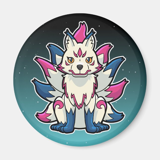 Nine-Tailed Fox- Kyuubi Kitsune Magnet (Vorne)