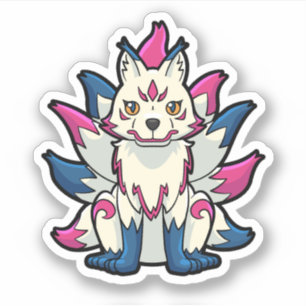 Nine-Tails Fox- Kyuubi Kitsune Aufkleber