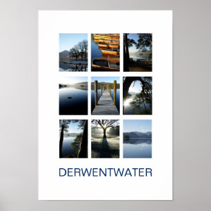 Nine Views of Derwentwater - Lake District Poster