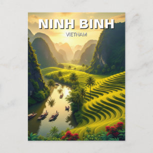 Ninh Binh Vietnam Travel Postkarte