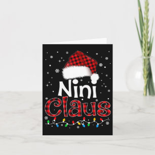 Nini Claus Funny Santa Claus Matching Family Pajam Karte